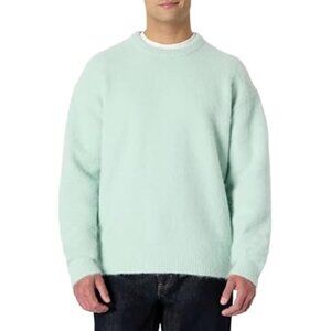 Men's Relaxed-Fit Faux Mohair Crewneck Pullover Sweater Mint Green  2XL NEW